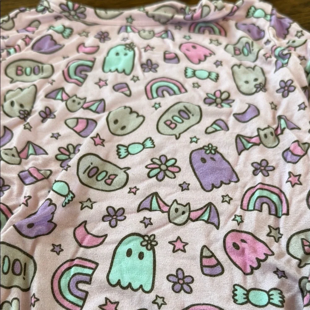 Pastel Ghost and Rainbow Bamboo Pajama Set